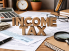 generate a realstick and write image INCOME TAX without human and content